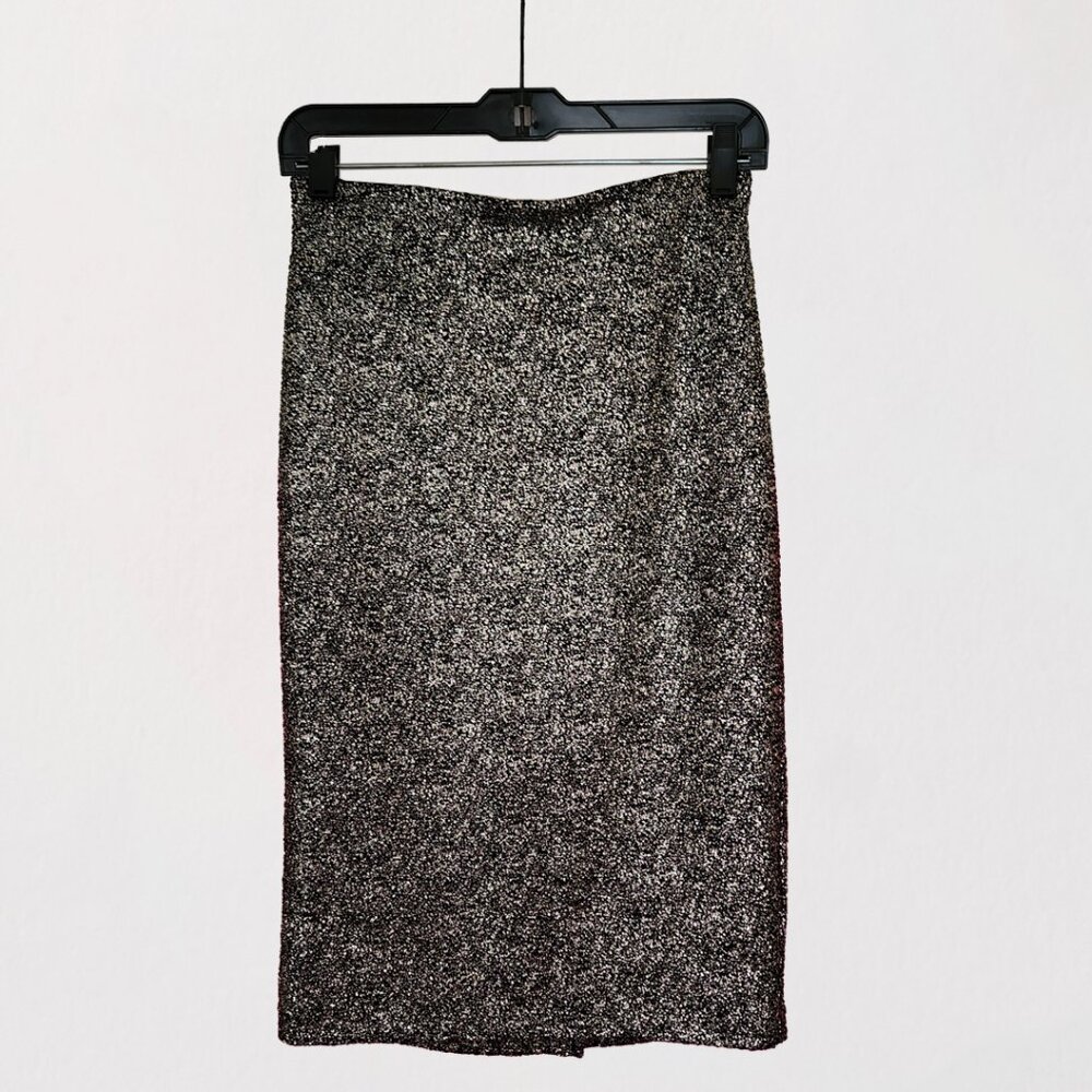 NWT The Limited Outlet Golden Fleck Metallic Pencil Skirt